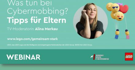 Die Cybermobbing-Webinare der LEGO GmbH und dem Bündnis gegen Cybermobbing e.V. werden von TV-Moderatorin Alina Merkau unterstützt. (Bildrechte / Fotograf: LEGO GmbH)