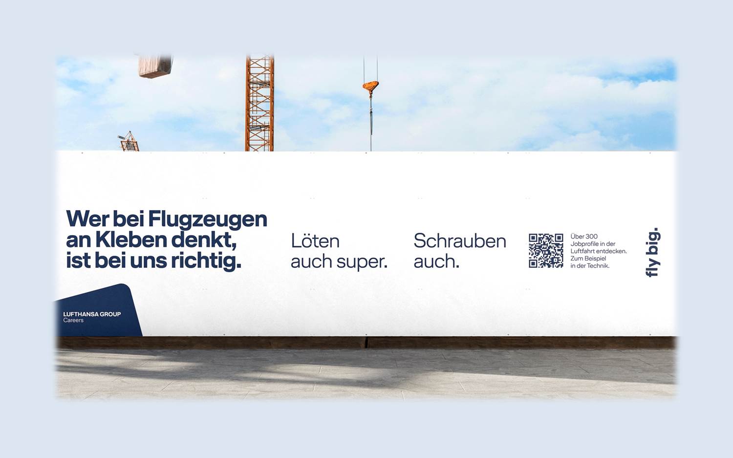 Kampagnenmotiv von thjnk für die Lufthansa Group – LHG Recruiting-Kampagne 2024 setzt auf Wortwitz  (Bildquelle: thjnk)