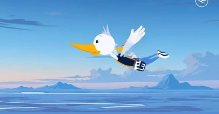 Screenshot aus dem Lufthansa Animationsfilm, der vollständig mit Generativer KI erstellt wurde: Die sieben neuen Weltwunder mit Lu und Cosmo. (Quelle: YouTube, Link s.o.)