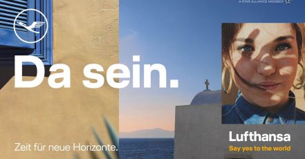 Lufthansa Kampagnen-Motiv im neuen Multipicture Look – Time for New Horizons – Neue Horizonte (Copyrights: Lufthansa Group)