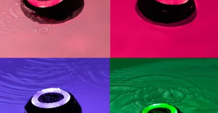 Der weltweit erste Bath Bot von Lush – Die multidirektionale Vollspektrum-Lichter verwandeln die Badewanne und das Badezimmer in eine strahlende Lichtershow (Copyrights: Lush Cosmetics)