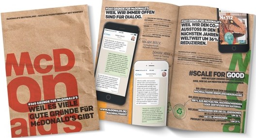 Bild: McDonalds_Nachhaltigkeitsbericht_2017. Quelle: obs/McDonald's Deutschland