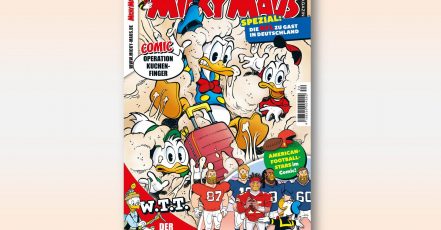 Internationale NFL-Stars sind zu Gast im Micky Maus Magazin Nr. 24 (Copyrights: Egmont Ehapa Media / Disney)