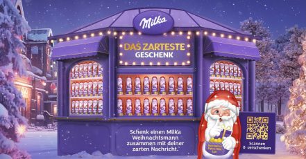 Key Visual der neuen Milka Weihnachtskampagne – Das zarteste Geschenk (Bildrechte: Milka / Mondelēz International Inc.)