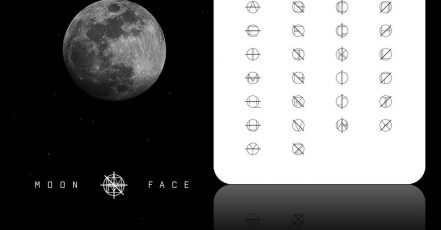 Bild: Die 26 Buchstaben der von Fred & Farid kreierten Schrift "MoonFace" ist vom stetigen Wandel des Mondes inspiriert