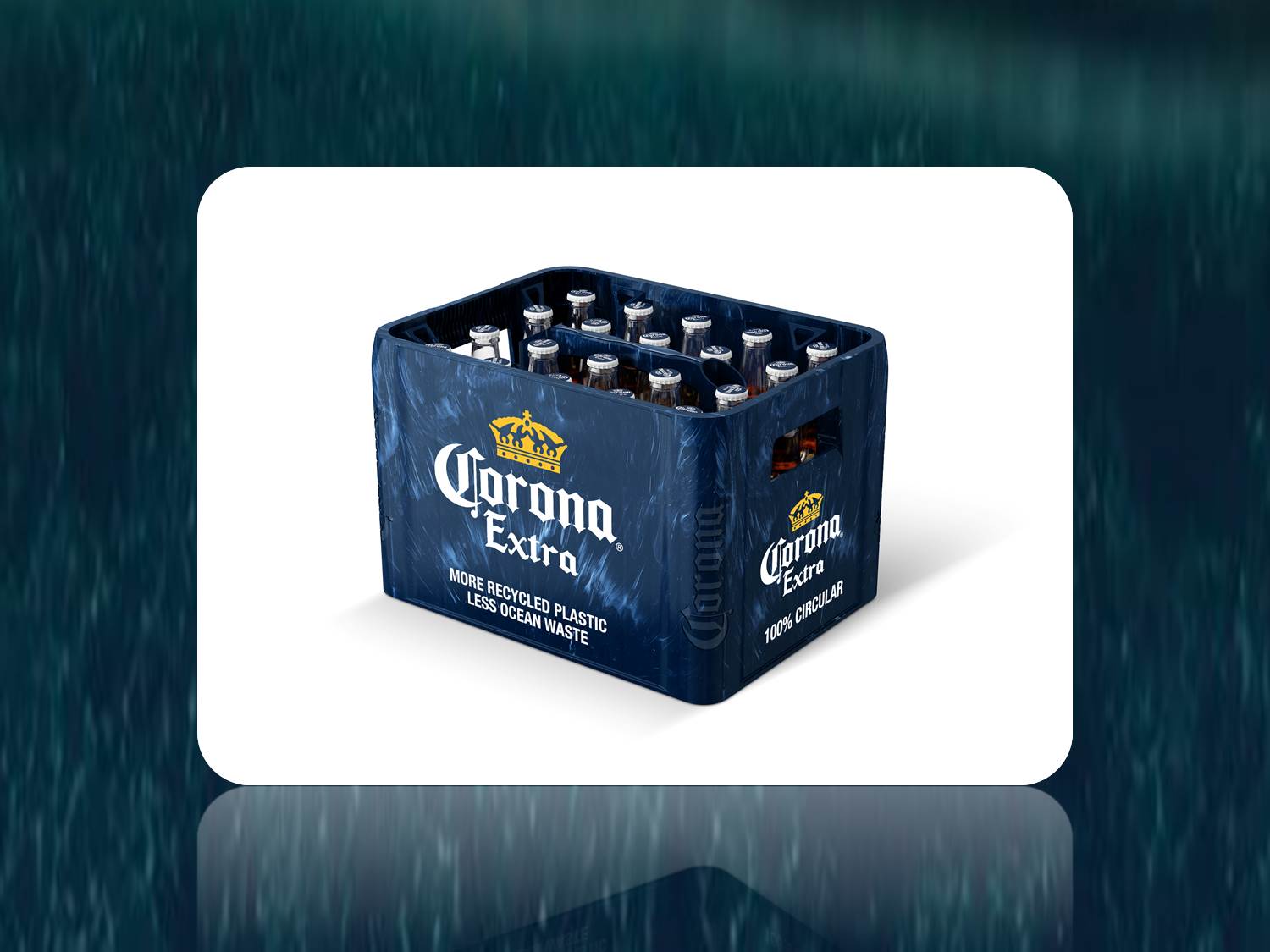 Nachhaltiger Mehrweg-Kasten von Corona Extra aus dem Hause Anheuser-Busch InBev