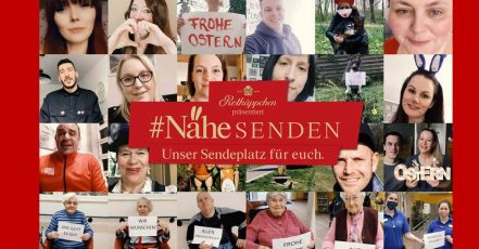 Bild: #NäheSENDEN Oster-Kampagne 2020 von Rotkäppchen und Ogilvy