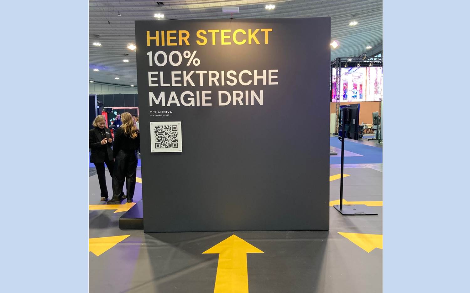 Der geheimnisvolle Messestand des Eventschiffs OCEANDIVA auf der BOE International 2026 in Dortmund (Bildrechte / Fotograf: marketingScout.com Redaktion)