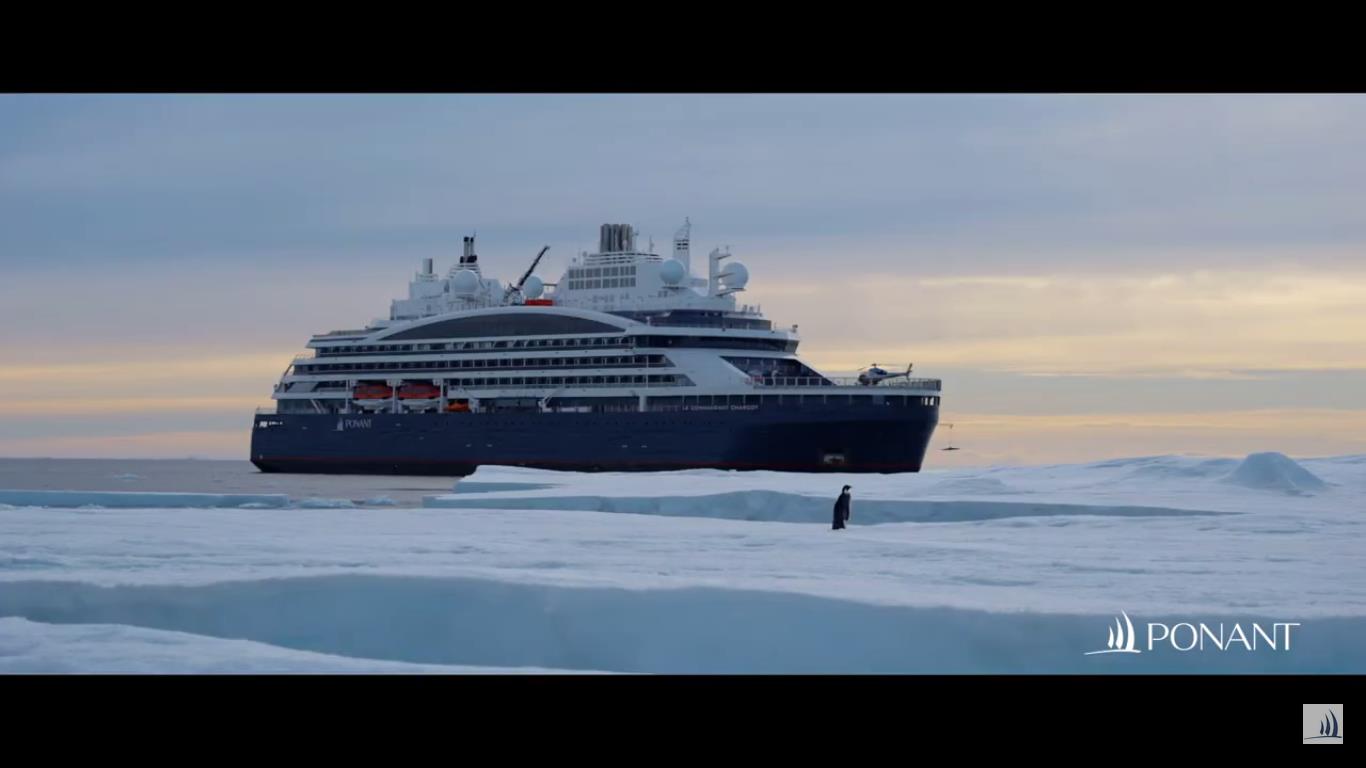 Screenshot (vom 30.05.2023) aus dem Kampagnen-Video 2 / PONANT Nature is our guide - Captain's Video