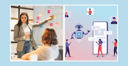 Projektmanagement im Marketing – Wann klassisch, wann mit KI? Anwendungsfelder für KI im Marketing-Projektmanagement (Fotos: Canva Stock / Collage: AdCoach)