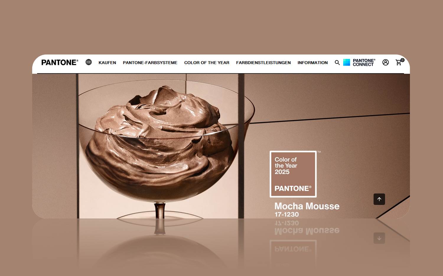 Screenshot v. 17.12.2024 der Website zur Pantone Color of the Year 2025 (Bildrechte: Pantone)