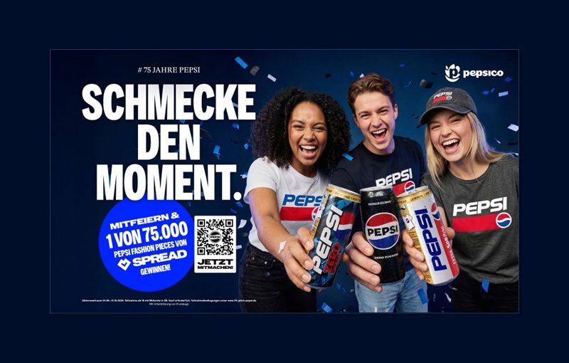 Motiv der Jubiläumskampagne, 75 Jahre Pepsi in Deutschland (Quelle: PepsiCo)