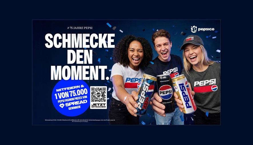 Motiv der Jubiläumskampagne, 75 Jahre Pepsi in Deutschland (Quelle: PepsiCo)