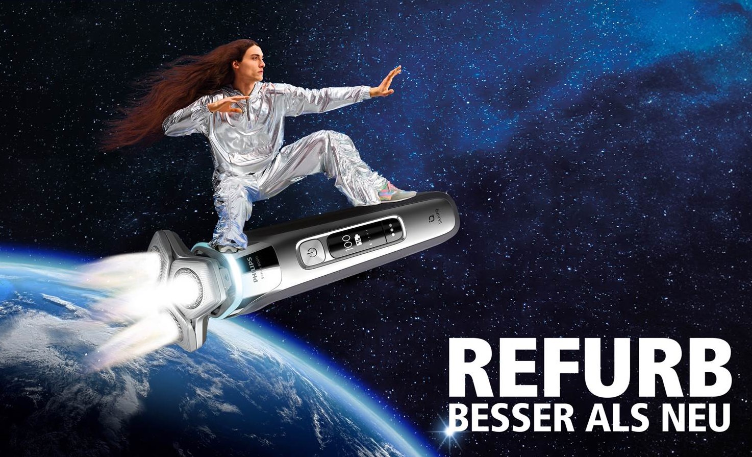Visual zur Philips Refurb-Aktion, Earth Day 2025 (Quelle: www.philips.de/refurbished)