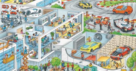 Porsche Wimmelbuch – Doppelseite