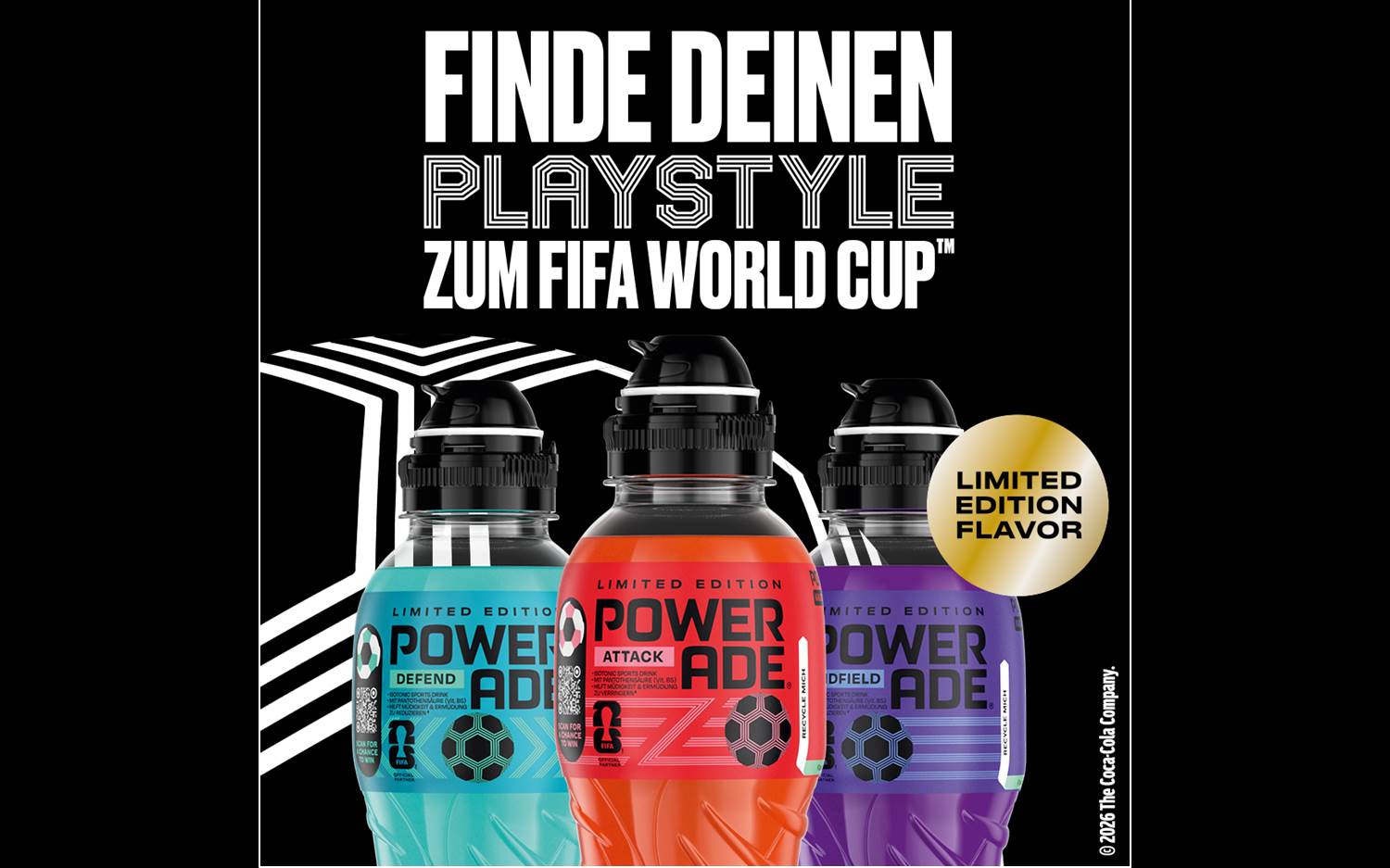Powerade Fussball-WM 2026 Edition (Quelle / Copyright: Powerade / Coca-Cola Company)