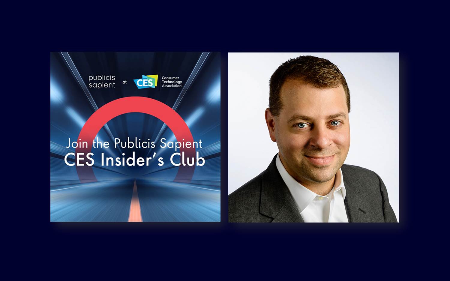 Titelbild / Collage: (v.l.n.r.) Publicis Sapient CES Club Visual; Cory Siansky, Technology Consultant bei Publicis Sapient