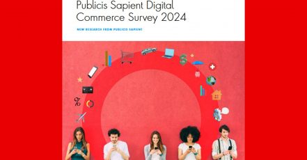 Cover der internationalen Studie "Digital Commerce Survey 2024" von Publicis Sapient. (Bildrechte: Publicis Sapient; Composing / Collage: marketingScout.com Redaktion)
