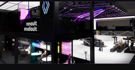 Bild: Der neue Messestand "Renault studiault" auf der IAA Mobility 2021