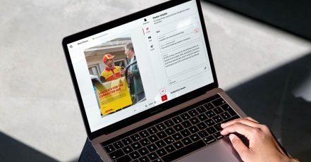 Der Layout-Creator von Strichpunkt für DHL in der Anwendung (Bildrechte: Strichpunkt / DHL)