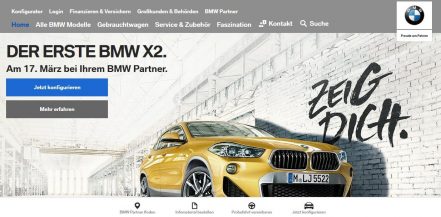 Screenshot BMW.de https://www.bmw.de/content/bmw/marketDE/bmw_de/de/ 05.03.2018