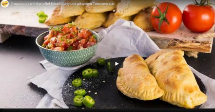 Bild: Screenshot Erklärvideo (Spanische Empandas mit Kartoffeln) auf die-kartoffel.de
