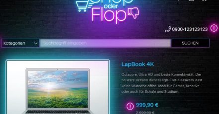 Screenshot Trusted Shops Fakeshop: https://shop-oder-flop.de/fakeshop/ 04.02.2019