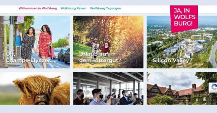 Bild: Screenshot wolfsburg-erleben.de – Die interaktiven Flip-Cards zeigen die Facetten der Reise-, Freizeit- und Tagungs-Destination Wolfsburg