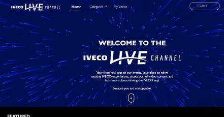 Screenshot: Neu on air – der IVECO LIVE CHANNEL (Link: https://ivecolivechannel.com/#/)