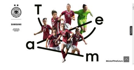 Screenshot: Samsung Kampagnen-Hub zur Frauenfußball-WM 2019 (https://www.samsung.com/de/aboutsamsung/wm2019/)