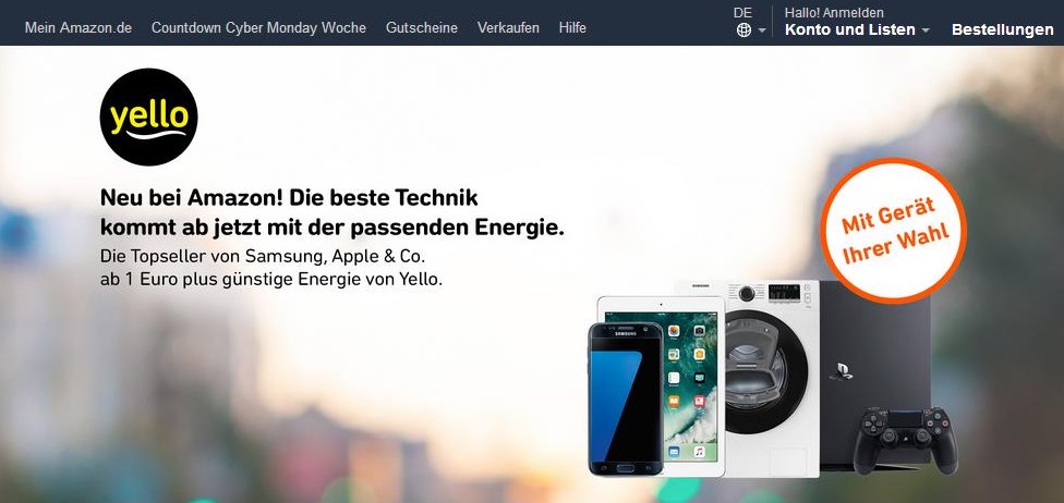 Yello kooperiert mit Amazon.de