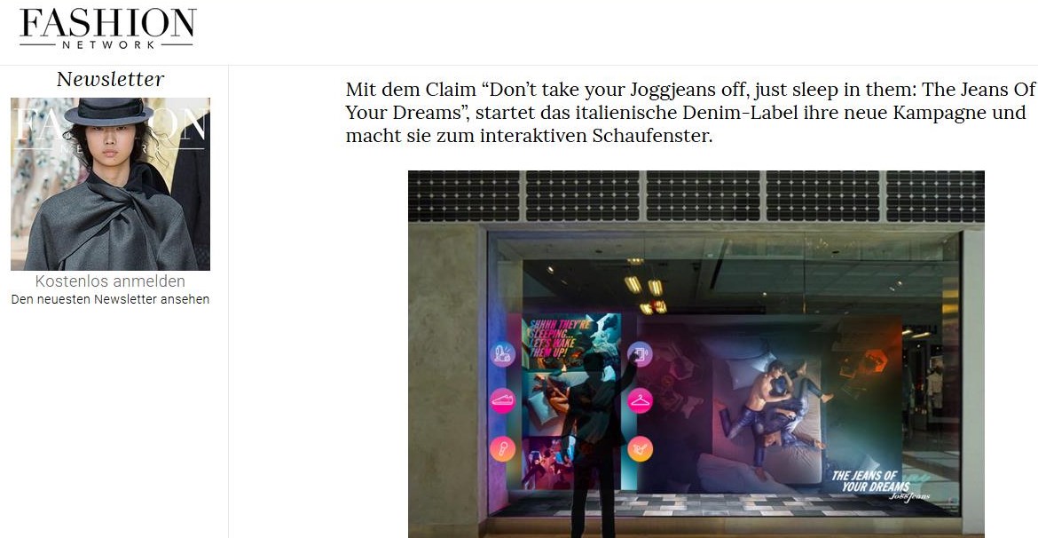 Screenshot_fashionnetwork.com_26.07.2017 | Diesel-startet-interaktive-Kampagne-Jeans-of-your-Dreams | Bild / Quelle: Diesel