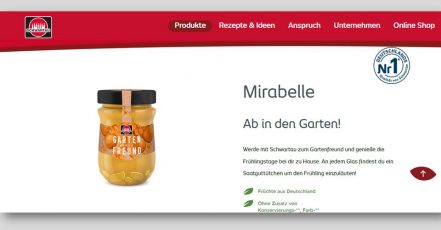 Screenshot: Frühjahrs-Edition "Gartenfreund" von Schwartau (Quelle: schwartau.de / 16.04.2020)