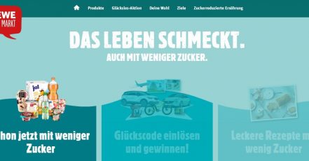 Screenshot: https://wenigerzucker.rewe.de/ 11.01.2019