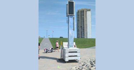 Sensormast Familienlagune Büsum (Bildquelle: TMS Büsum GmbH)