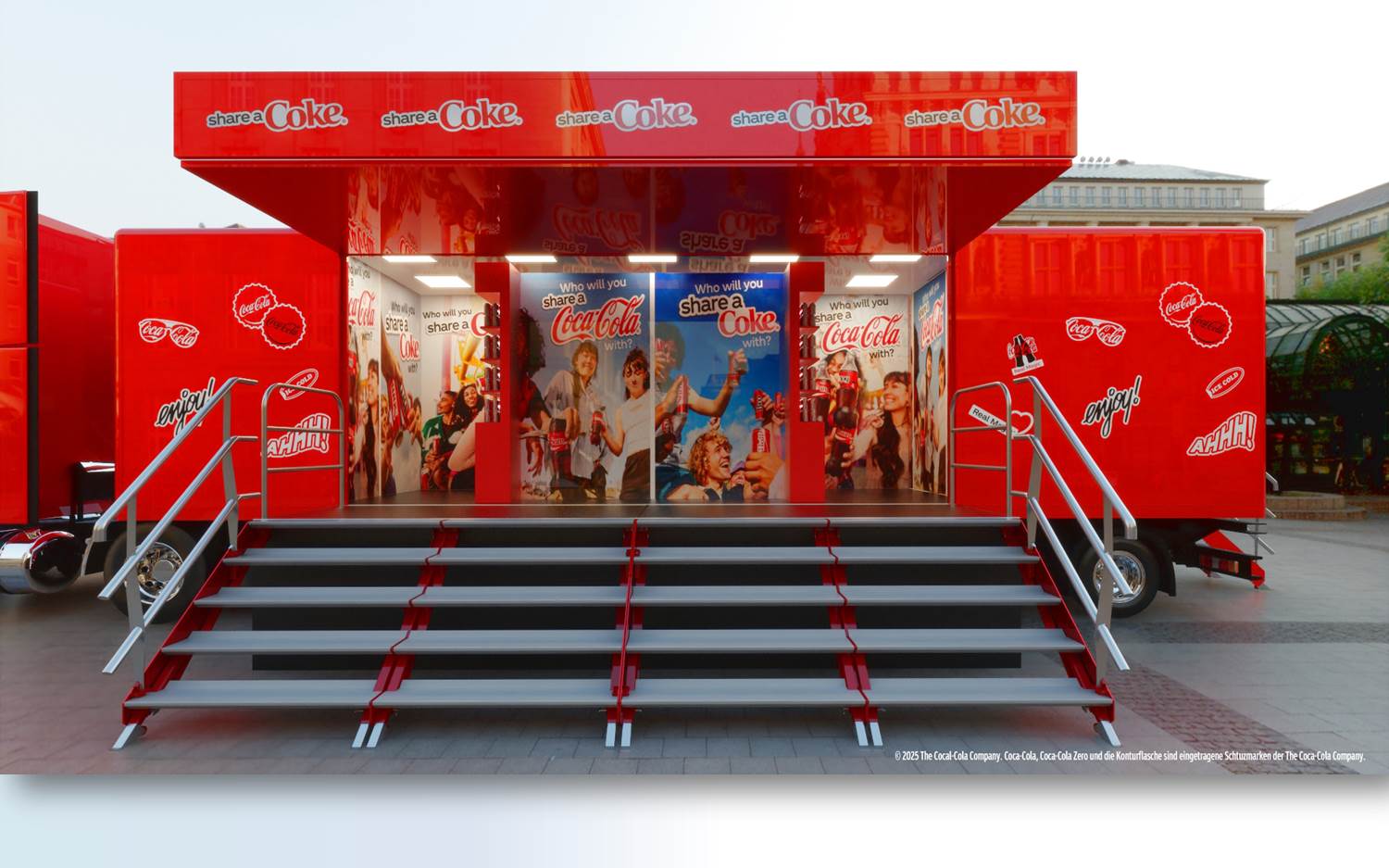Coca-Cola Share-a-Coke Kampagne 2025, Truck-Tour in Deutschland, Visual (Bildquelle: The Coca-Cola Company)