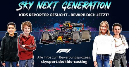 Screenshot v. 05.06.2023 / Sky Next Generation x Formel 1 (Website: skysport.de/kids-casting)
