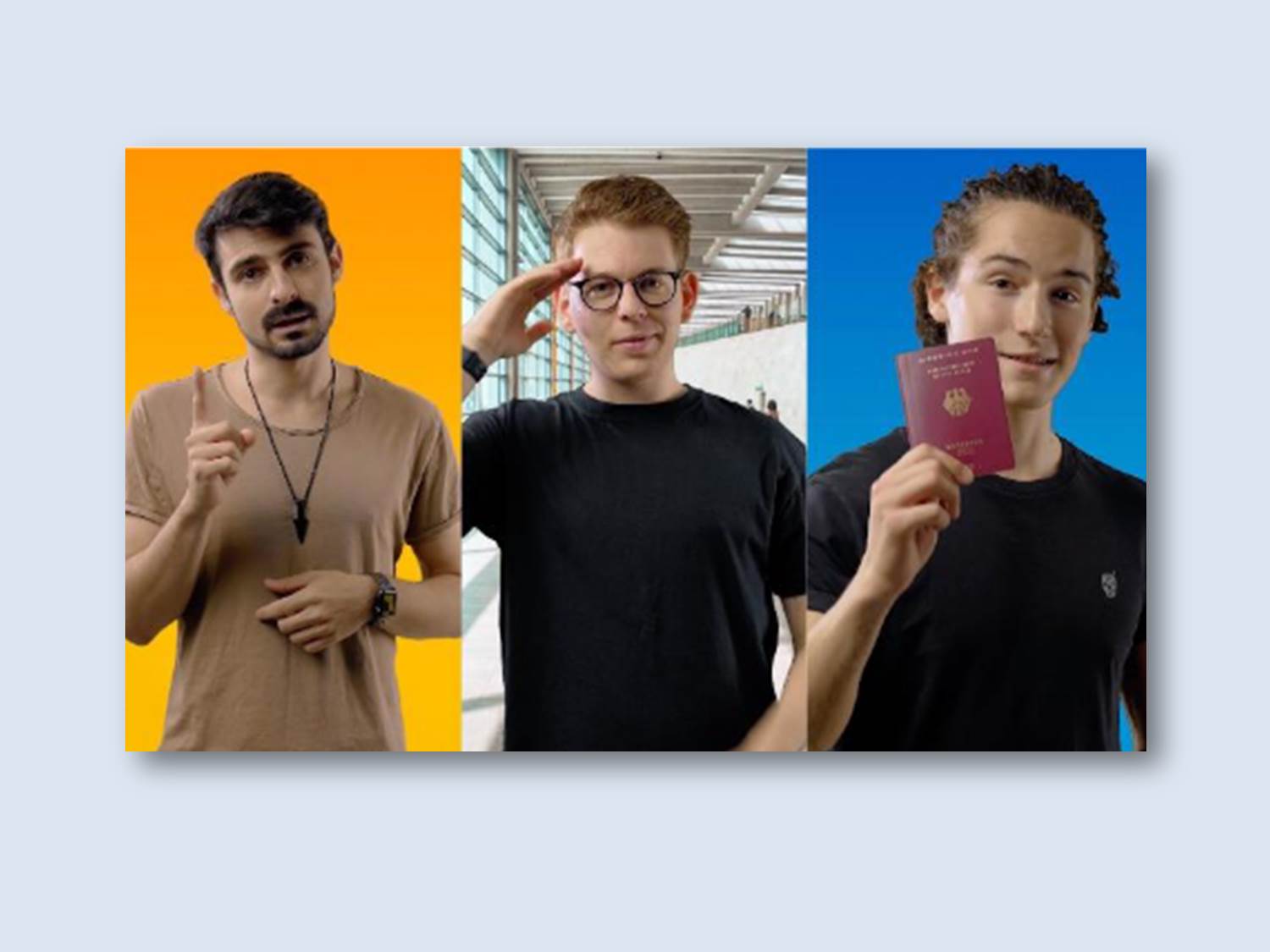 Bild: Dream Team - Im Social Media Team von schauinsland-reisen freuen sich Johann Wurz, Hendrik Jelen und Christian Stieben über ihren Erfolg mit informativen Videos auf TikTok