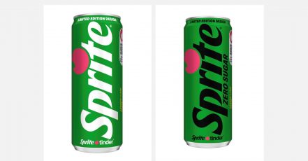 Die limitierten Sprite x Tinder Co-Branding-Dosen, die im Rahmen der gemeinsamen Valentinstags- und Frühjahrskampagne 2026 in ausgewählten Märkten erhältlich sind. (Bildquelle: Coca-Cola Company)