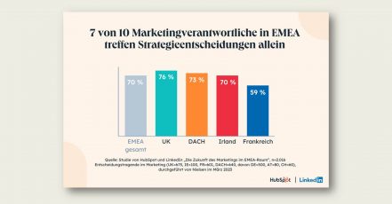 7 von 10 Marketingverantwortliche in EMEA treffen Strategieentscheidungen allein | Ein Ergebnis der Studie "Die Zukunft des Marketings im EMEA-Raum" von HubSpot und LinkedIn (Credit: HubSpot)
