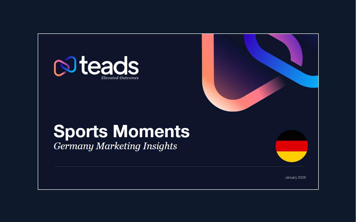 Visual zur Sports Moments Studie 2026 von Teads (Quelle: Teads)