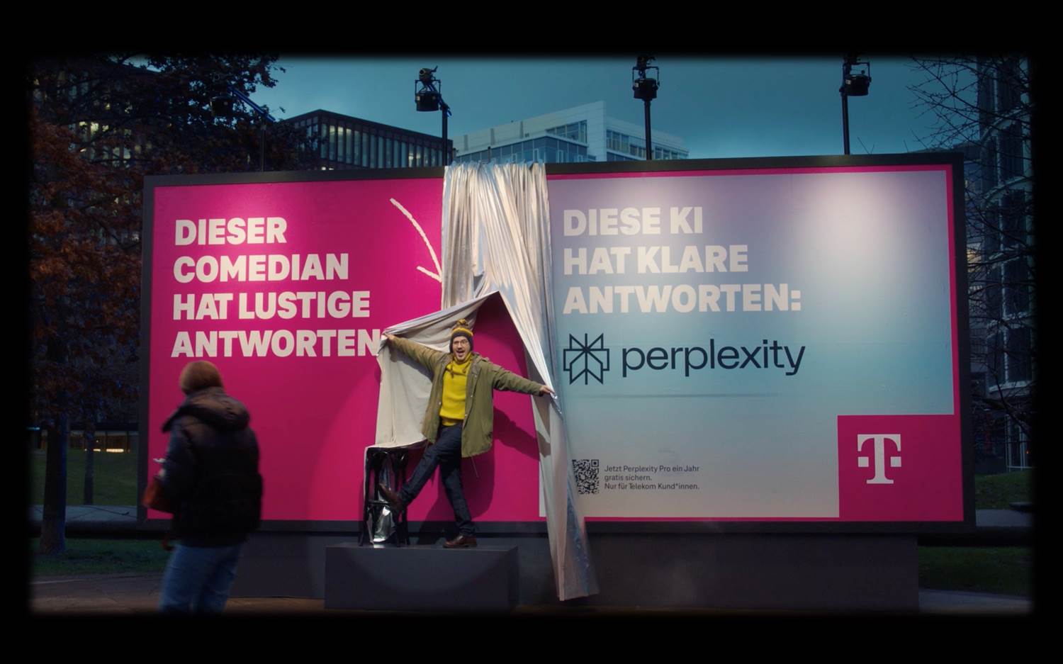 Visual zur Telekom Perplexity Kampagne, 2025 (Copyright: Telekom)