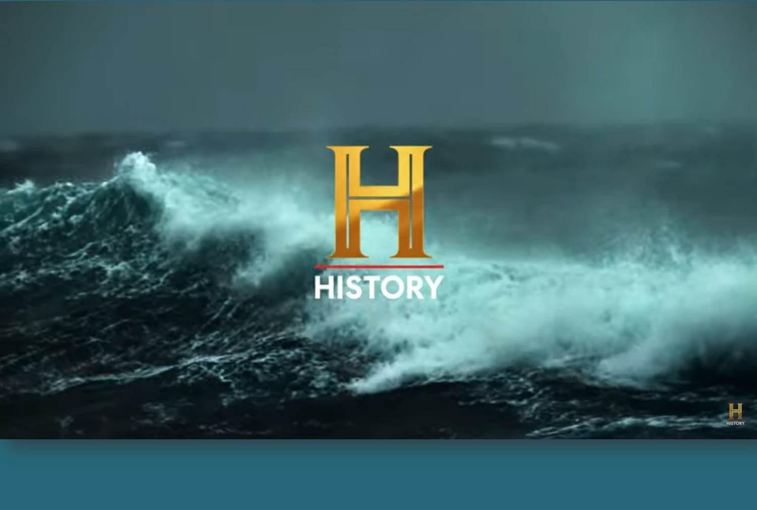 Screenshot aus dem HISTORY Trailer auf YouTube, im Zentrum mit dem neu gestalteten HISTORY Logo (Bildrechte: A+E Networks)