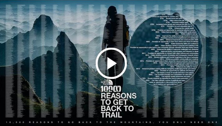 Screenshot 1 v. 05.07.2023 aus dem Video "The North Face - TNF10000 Reasons to Get Back to Trail"