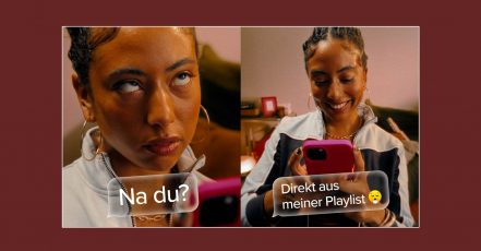 Say Goodbye to Hellos, Motiv aus der Tinder Kampagne, Juni 2026 (Copyright: Tinder)