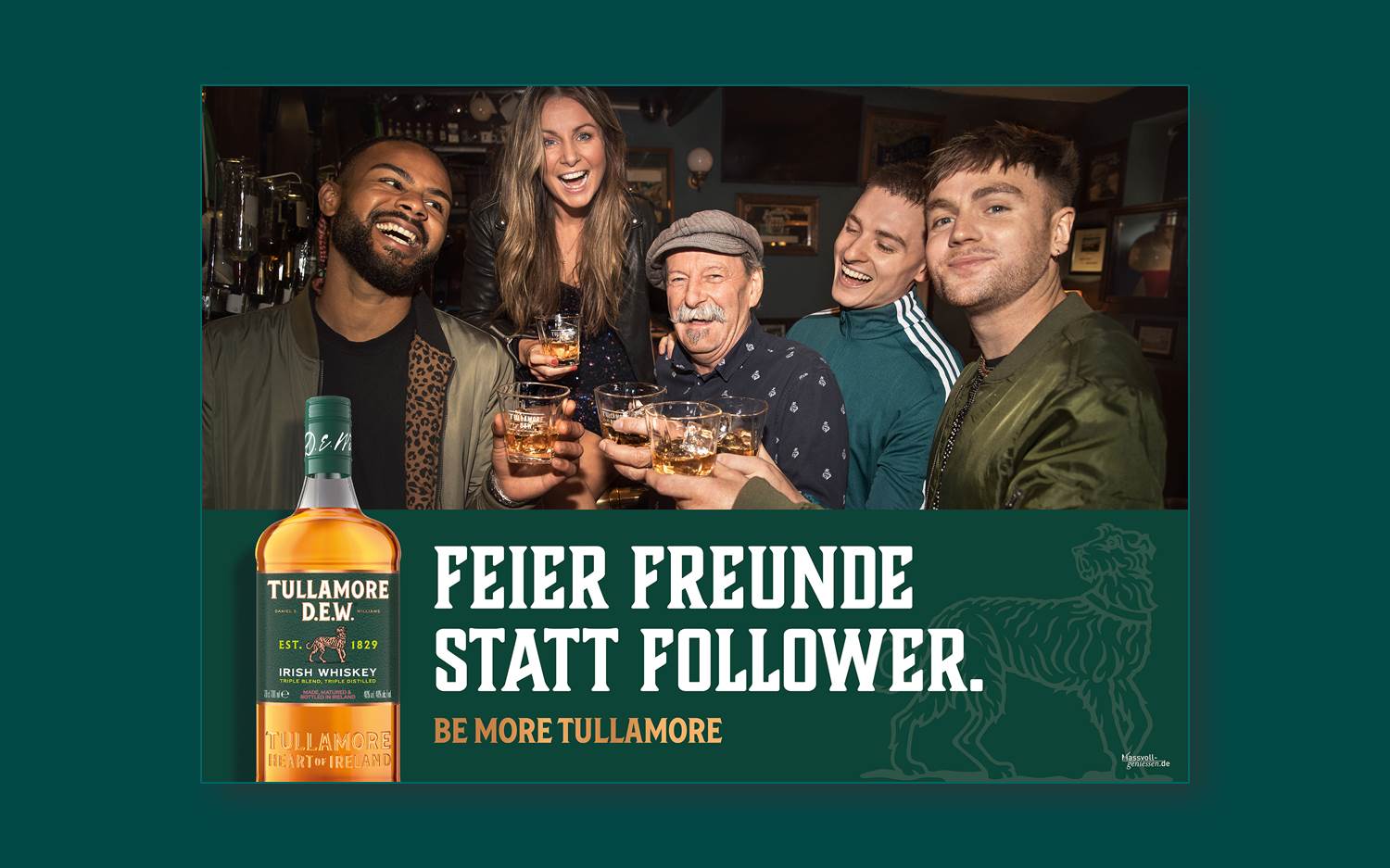 Werbemotiv der neuen Tullamore D.E.W. Kampagne 2024 (Copyrights: Tullamore D.E.W.)