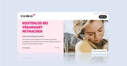 Screenshot v. 08.10.2025 der Veganuary Website (www.veganuary.com)