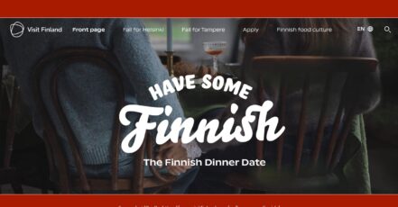 Screenshot vom 26.10.2026, Visit Finland, Finnish Dinner Date Kampagnen-Website (Quelle: https://www.visitfinland.com/en/have-some-finnish)