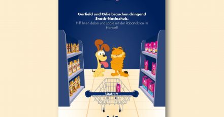 Pünktlich zum Kinostart von Garfield wurde die von Lingner Marketing entwickelte Gamification Ad für Vitakraft gelauncht (Bildquelle: Lingner Marketing)