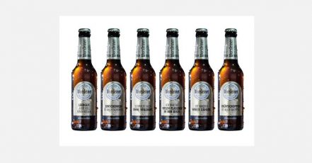 Warsteiner mit "bierernsten" Sonderetiketten (Copyright: Warsteiner Brauerei)